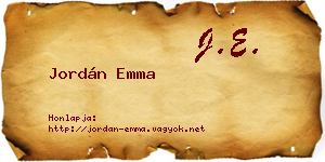 Jordán Emma névjegykártya
